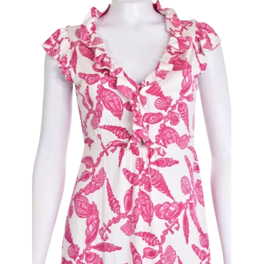Lilly Pulitzer Clare Dress Silk Jersey Hotty Pink Fallin In Love A Little XS NWT - Picture 5 of 12